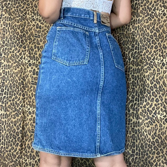 Vintage 80s coca cola denim skirt - Picture 4 of 9
